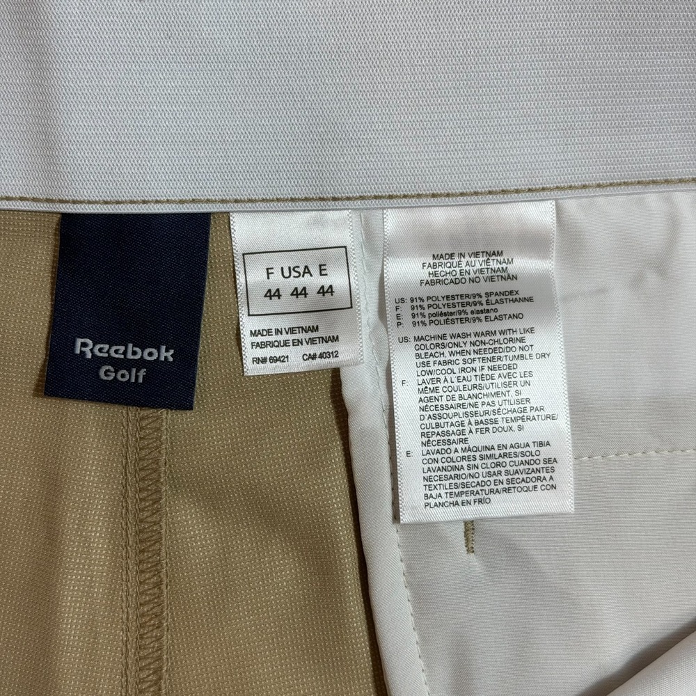 Reebok Golf Mens Pleated Front Performance Golf Shorts Size 44 Tan Khaki Stretch - Picture 2 of 10